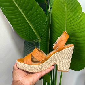 Torrid brown espadrille wedges 9.5W